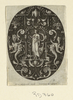 Print, Juno, from the series Grotesques à fond noir, Divinités et Allégories (Grotesques on Black Ground, Divinities and Allegories)