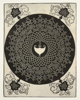 Print, The First Knot (Interlace Pattern with White Medallion)