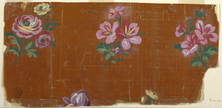 Drawing, Design for a Silk Brocade, Fragment