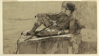 Drawing, Mountain Climber Resting