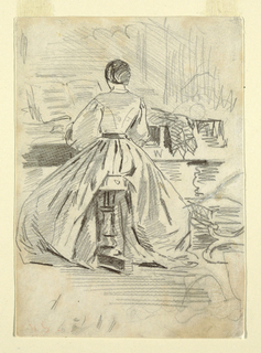 Drawing, Woman at Piano