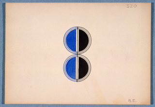 Drawing, Design for a Monogram: B.E.