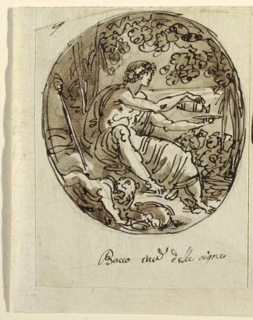 Drawing, Bacchus, Design for Vaulted Ceiling, Sala dei Legislatori, Palazzo Conti-Sinibaldi, Faenza