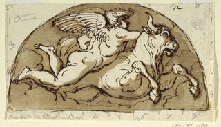Drawing, Tarus, Lunette for Ceiling, Sala Ottagonale, Palazzo Milzetti, Faenza