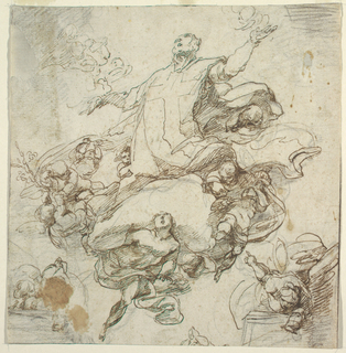 Drawing, Glorification of St. Filippo Neri