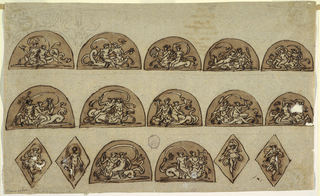 Drawing, Women Riding Sea Centaurs, Villa Aldini, Montmorency, France