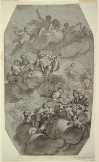 Drawing, Study for Painting, Mount Olympus