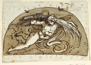 Drawing, Summer, Lunette for Ceiling, Sala Ottagonale, Palazzo Milzetti, Faenza
