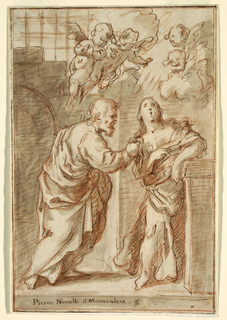Drawing, St. Peter and St. Agatha