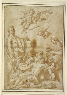 Drawing, Lamentation over Christ