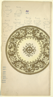 Drawing, Design for a Plate
