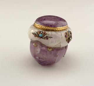 Snuff Box in Shape of a Moor's Head Snuff Box