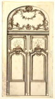 Drawing, Design for a door