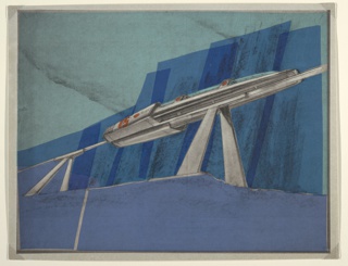 Drawing, Design for Monorail, MacArthur Airport, Long Island, NY
