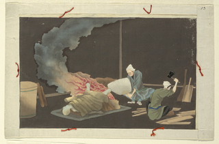 Drawing, One of Sixteen Scenes of the Death and Burial of a Man