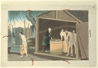 Drawing, One of Sixteen Scenes of the Death and Burial of a Man