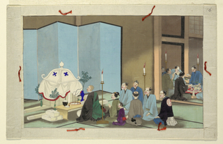 Drawing, One of Sixteen Scenes of the Death and Burial of a Man