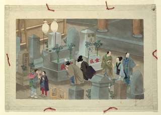 Drawing, One of Sixteen Scenes of the Death and Burial of a Man