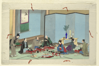 Drawing, One of Sixteen Scenes of the Death and Burial of a Man