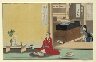 Drawing, One of Sixteen Scenes of the Death and Burial of a Man