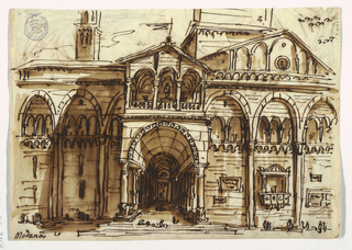Sketchbook Folio, The Facade of Modena Cath