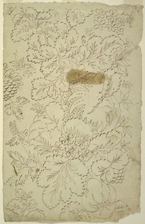 Drawing, Design for a Painted or Woven Fabric