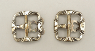 Pair of silver knee buckles Buckle