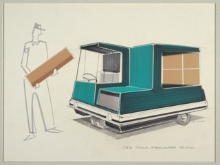 Drawing, Design for Utility Vehicle with One-Piece Fiberglass Body