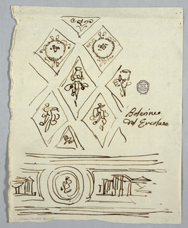 Drawing, Sketch for an Interior