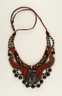 Chinese Black Jade Pendant Necklace