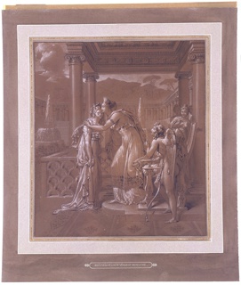 Drawing, Wallpaper Design:  Reconciliation of Venus and Psyche