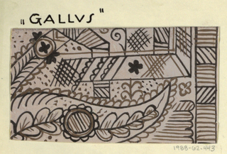 Drawing, Textile Design: Gallus