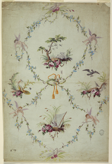 Drawing, Design for a Silk Brocade