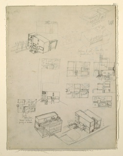 Drawing, First Studies for the Villa Stein-de Monzie, Garches, France