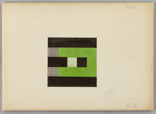 Drawing, Design for a Monogram: E.D.