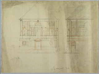 Drawing, Design for a Building