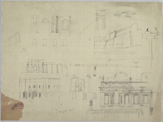 Drawing, Design for a Building