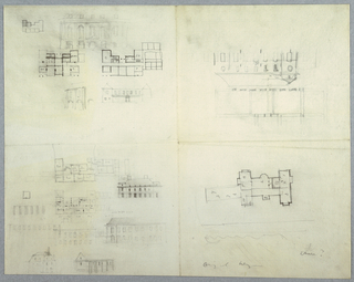 Drawing, Design for a Building