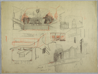 Drawing, Design for a Building