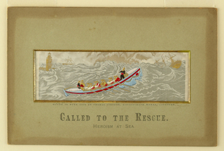 Woven Silk, Stevengraph, "Called to the Rescue. Heroism at Sea"