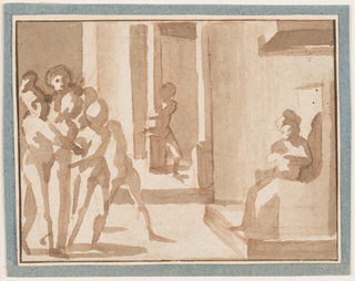 Drawing, Christ before Caiphas