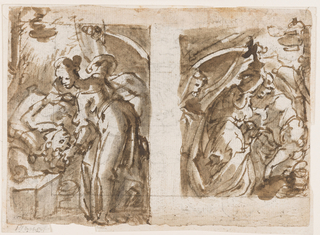 Drawing, Two Views of Judith and Holofernes