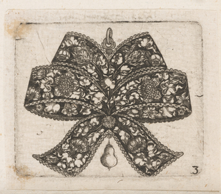 Print, "Pendant in the Form of a Bowknot," Plate 3 from "Goldsmith Ornament Designs"