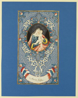 Cut-out, Cut-Paper Devotional Picutre: The Blessed Virgin of Passau