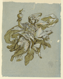Drawing, Wall Painting with Allegory of Vigilance