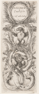 Print, Plate, from the series Ornamenti o grottesche (Ornaments or Grotesques)