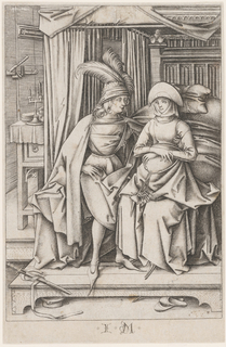 Print, A Couple Seated on a Bed