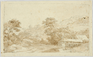 Drawing, Landscape with Watermill