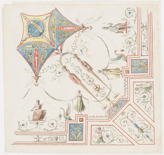 Drawing, Ceiling in Hadrian's Villa, near Tivoli