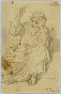 Drawing, Seated Man